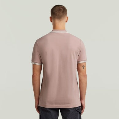 Dunda Slim Stripe Polo - Berry Mist
