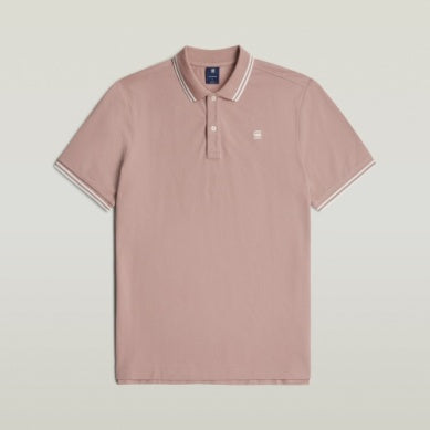 Dunda Slim Stripe Polo - Berry Mist