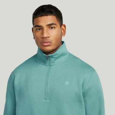 Premium Core Half Zip - Mineral Blue