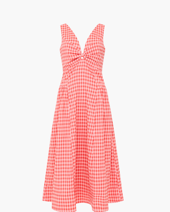 Sheila Voluminous Midi Dress - Watermelon Red