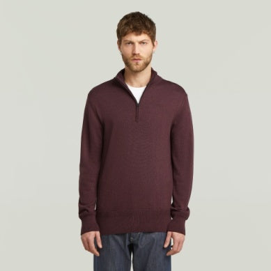 Premium Core Knit Half Zip - Maroon