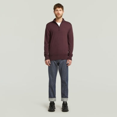 Premium Core Knit Half Zip - Maroon