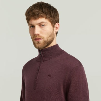 Premium Core Knit Half Zip - Maroon