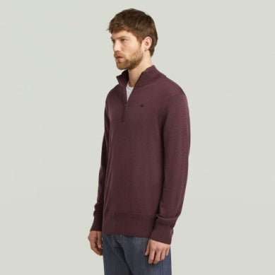 Premium Core Knit Half Zip - Maroon