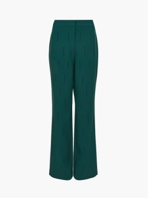 Miles Embellished Trouser - Emerald Green