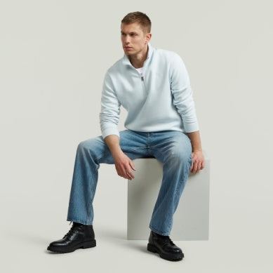 Premium Core 1/2 Zip - Baby Blue