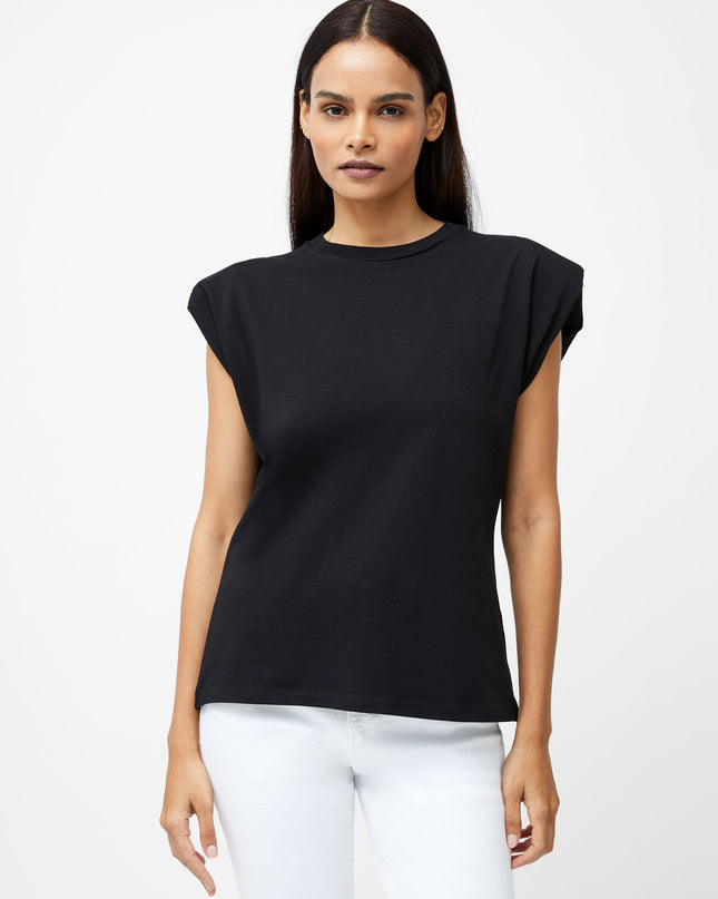 Rallie Shoulder Pad Tank - Black