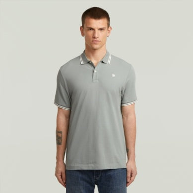 Dunda Slim Stripe Polo - Iceberg Green