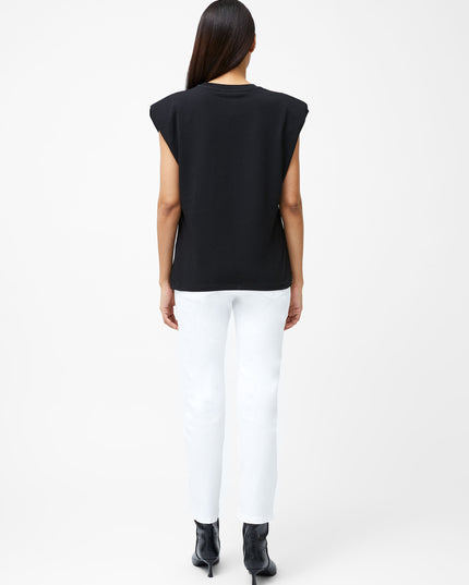 Rallie Shoulder Pad Tank - Black