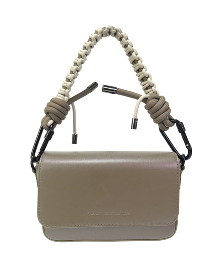 Two Tone Rope Handle Crossbody - Taupe Brown
