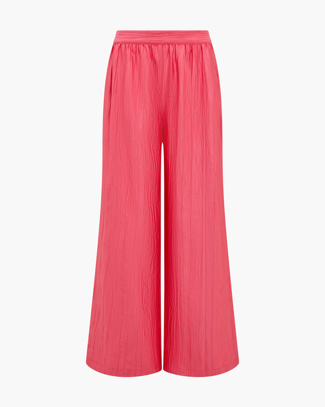 Novie Crinkle Trouser - Fuchsia Pink