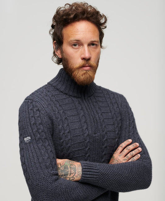 Vintage Jacob Cable Knit Half Zip Jumper