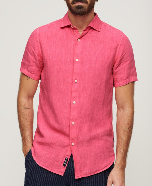 Superdry Studios Casual Linen Shirt - New House Pink