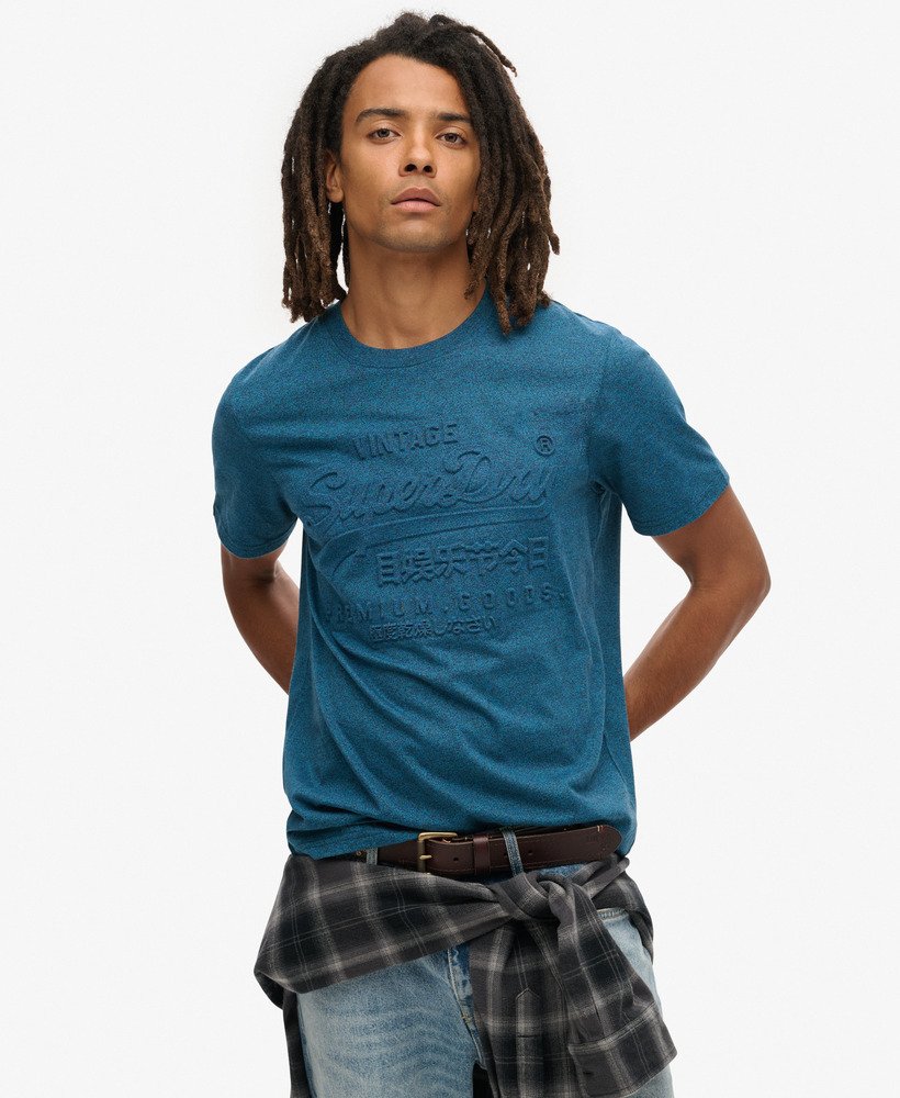 Embossed Graphic T-Shirt - Charred Teal Grit