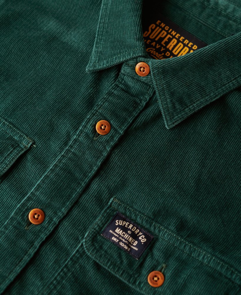 Superdry Trailsman Relaxed Fit Corduroy Shirt - Pine Green