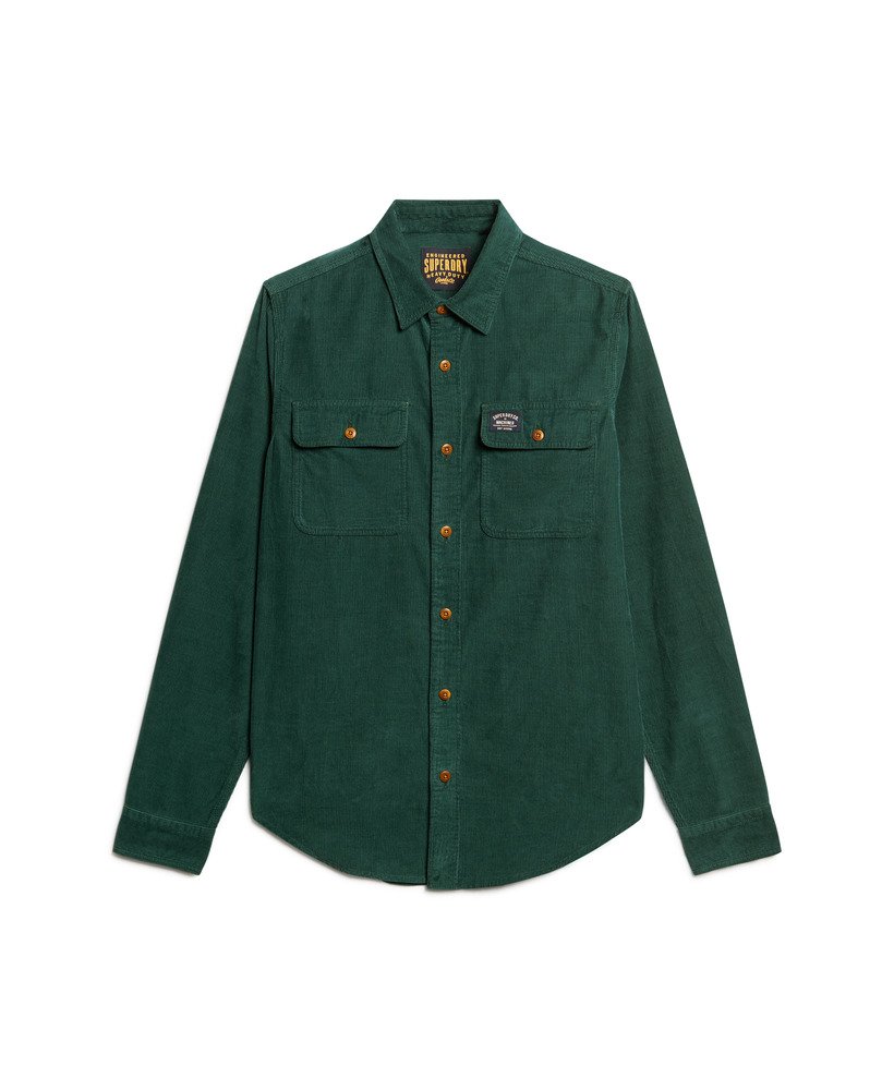 Superdry Trailsman Relaxed Fit Corduroy Shirt - Pine Green