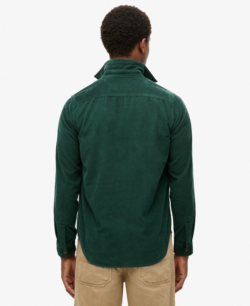 Superdry Trailsman Relaxed Fit Corduroy Shirt - Pine Green