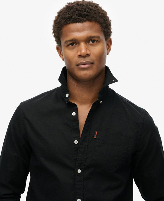 Superdry Long Sleeve Oxford Shirt - Black