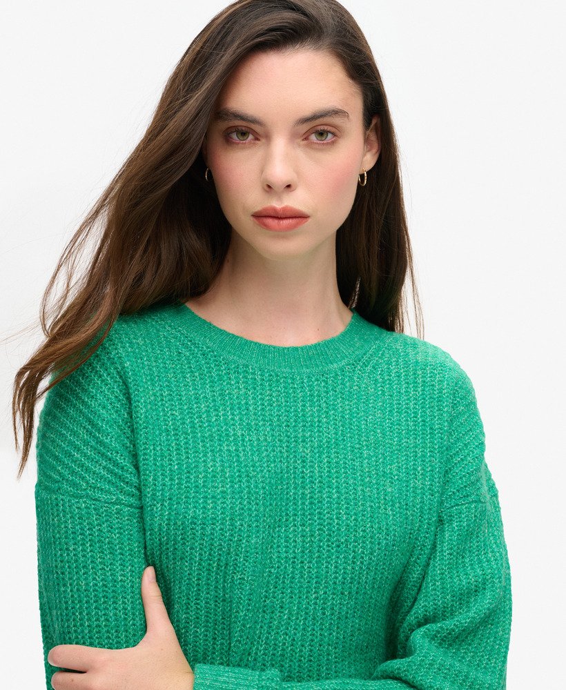 Superdry Brushed Crew Neck Jumper - Green