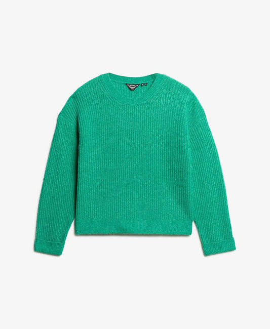 Superdry Brushed Crew Neck Jumper - Green