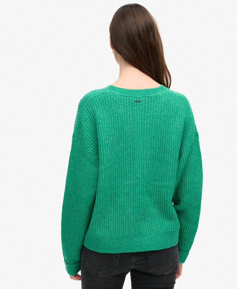 Superdry Brushed Crew Neck Jumper - Green