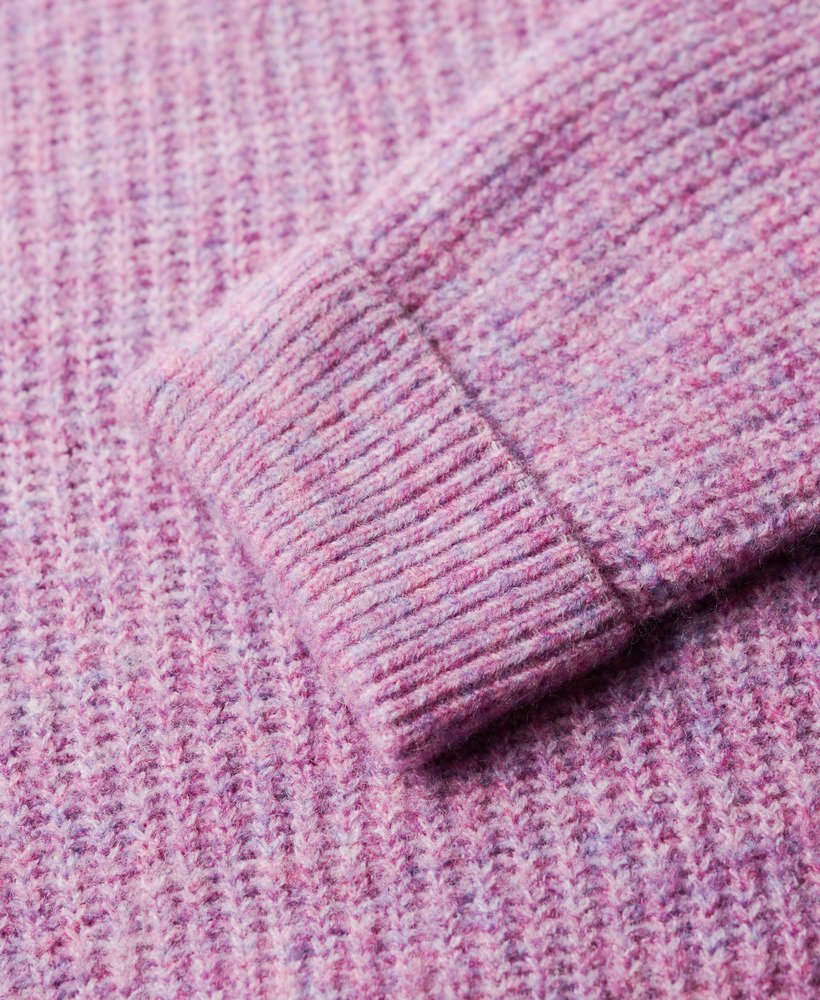 Superdry Brushed Crew Neck Jumper - Lilac Pink Twist