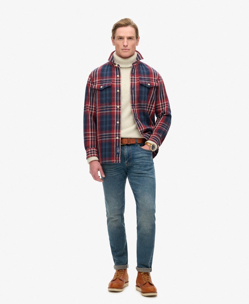 Superdry Heavy Checked Shirt - Merchant Check Navy