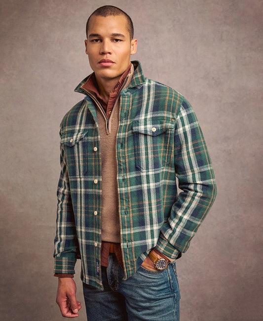 Superdry Heavy Checked Shirt - Merchant Check Green