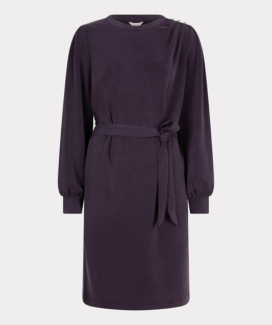 Esqualo Dress Gathering Modal - Dark Purple