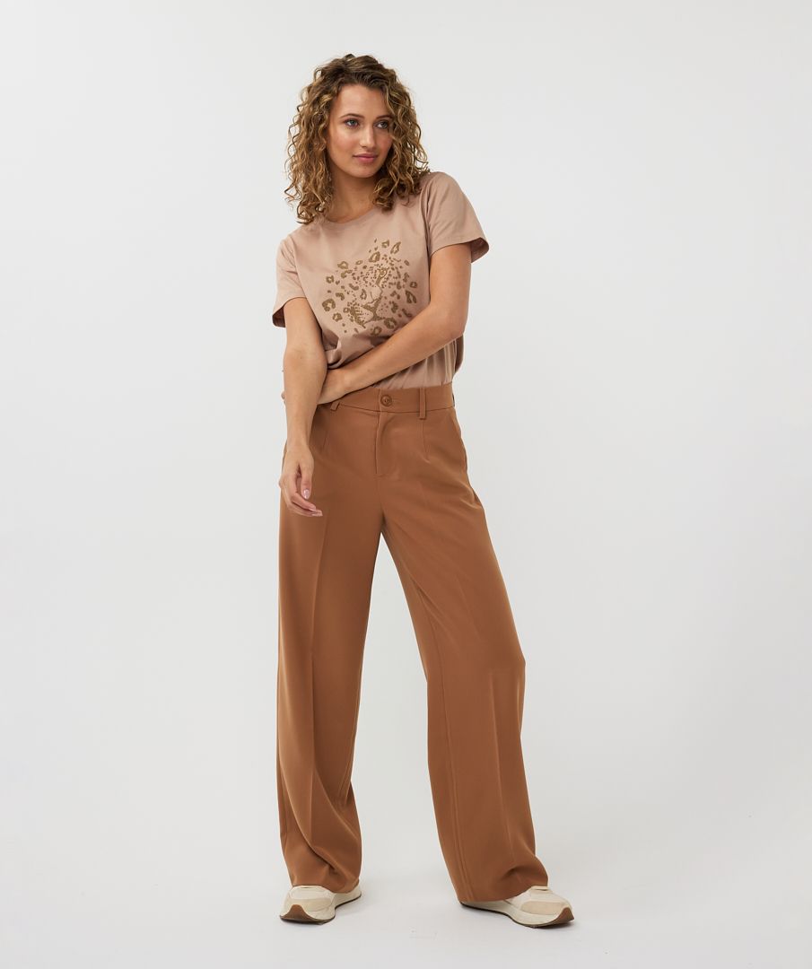 Esqualo Trousers wide city - Copper Brown