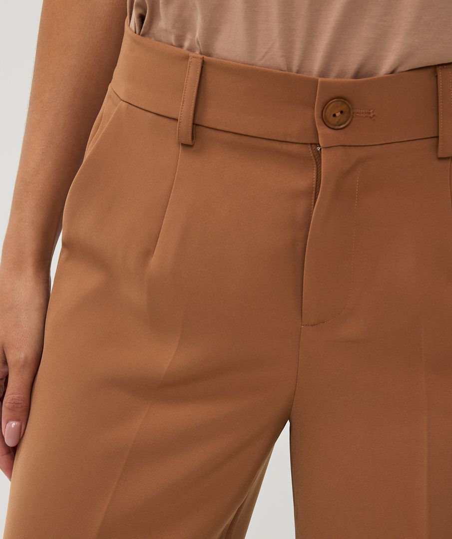 Esqualo Trousers wide city - Copper Brown