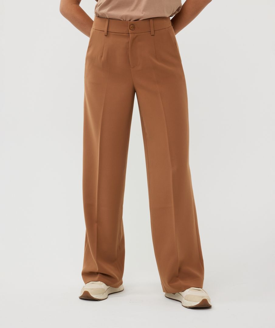 Esqualo Trousers wide city - Copper Brown