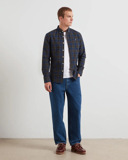 Brewer Check Oxford Shirt - Evergreen