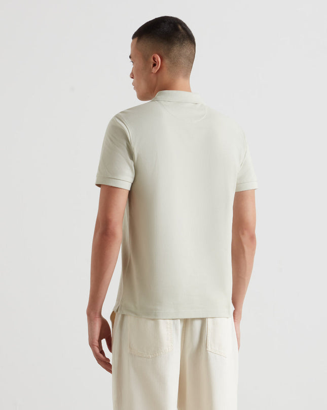 Farah Organic Cotton Polo Shirt In Soft Green