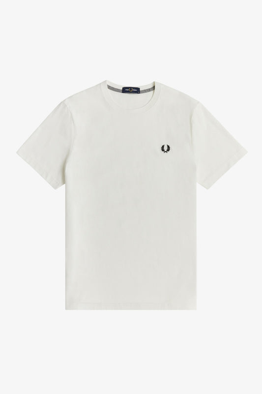 Fred Perry Crew Neck T-Shirt in Snow White